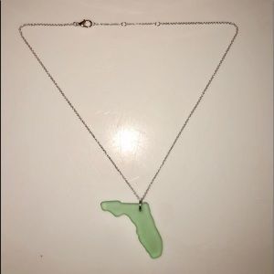 Florida Seaglass Necklace .925 chain